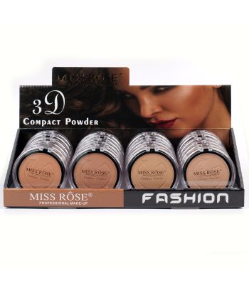 7003-023N Round black compact with transparent bottom and lid. 24pcs in a display box-south amercia colors