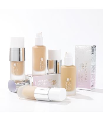 7601-186N 30ML Transparent glass scrub bottle foundation liquid in a single color box 