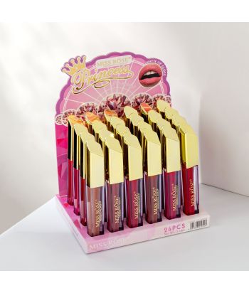 7701-392S24 matte lip gloss 24color sets, 24 pcs in display boxes