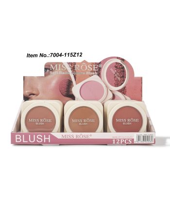 7004-115Z12  soft matte square blusher of 12pcs  in a display boxes