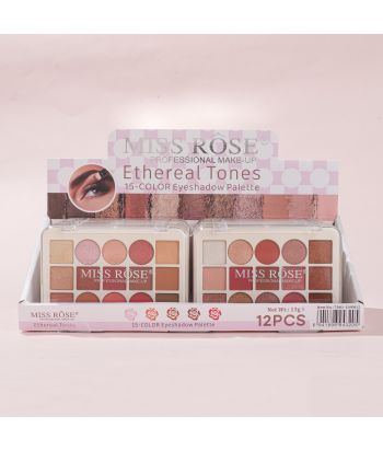 7001-109M12 15 color eye shadow，3 group color in  display boxes