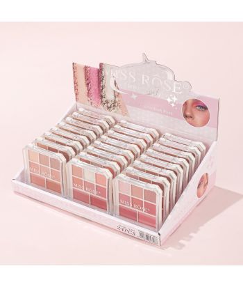 7002-019M24 make up kit  for 6 color eyeshadow 2 color blush display box