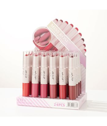 7102-011H24,lipgloss&lipstick，6color 24 display boxes