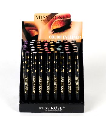 7402-013H48 MISS ROSE Colored eyeliner 48pcs in display box