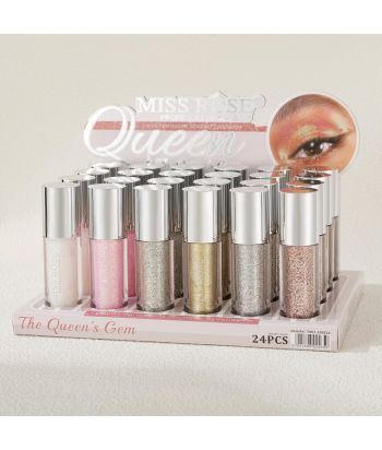 7001-100Z24  glitter liquid eye shadow, 8 sets colors of 24 display boxes