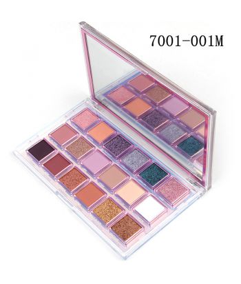 7001-001M Transparent laser compact with 18-color eyeshadow,single package