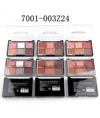 7001-003Z24 6 colors small eyeshadow with EVA cabinet compact, 3 colors of 24ps in a display box