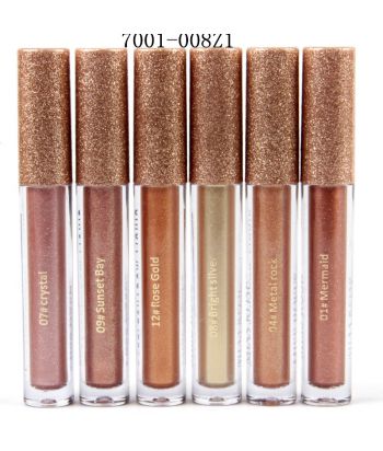 7001-008Z1 Transparent tube with a lid of glitter paint, glitter liquid eye shadow, 6 sets colors of 36 display boxes Z1