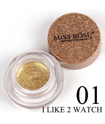 7001-009M1 Small round bottle with a lid of champagne glitter paint, highlight eyeshadow, color No.1  I LIKE 2 WATCH