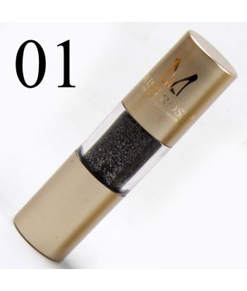 7001-023M1 Bottom round tube of with a lid of golden paint, liquid eyeshadow of single package, color No.1 Molten midnight