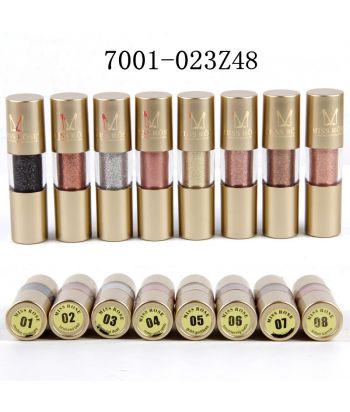7001-023Z48 Bottom round tube of with a lid of golden paint, liquid eyeshadow of 48pcs display boxes