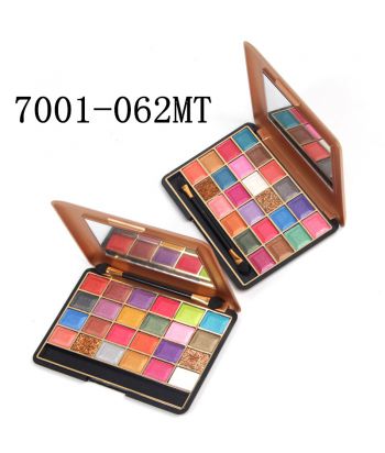 7001-062MT Black bottom with golden paint compact, 24 colors eyeshadow in 2 groups, single package, Color MT