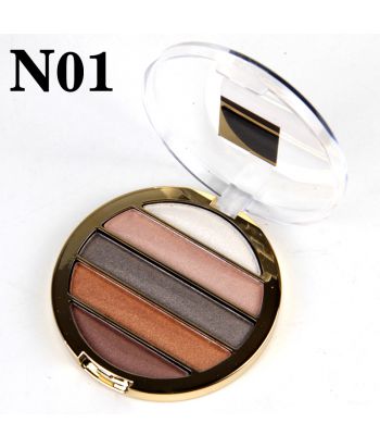 7001-065Z1 Gold plating compact with 5 colors eyeshadow, 4 sets colors of single package,color No.Z1