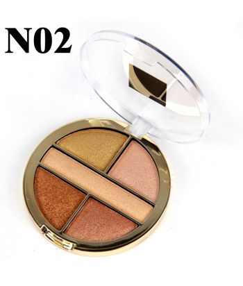 7001-069Z2 Golen bottom with transparent lid compact, 5 colors eyeshadow of single package, color No.2