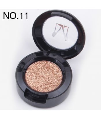 7001-074M11 Black bottom with transparent lid compact, single color glitter eyeshadow. COLOR M11