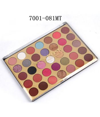 7001-081MT Colorful EVA bottom with transparent lid compact. 35 colors eyeshadow. single package.NO.MT