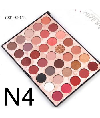 7001-081N4 Colorful EVA bottom with transparent lid compact. 37 colors eyeshadow. single package.NO.N4