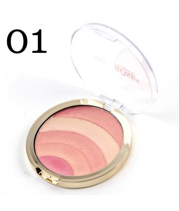 7001-383N01 Golden bottom with transparent lid compact,  5 colors art eyeshadow  No.1 single package