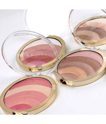 7001-383Z1 Golden bottom with transparent lid compact,  5 colors art eyeshadow  24pcs in a display package