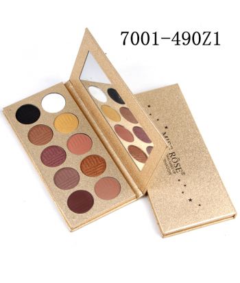 7001-490Z1 Golden handmade box with round cabinet, 10 color eyeshadows of 12 display boxes