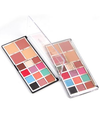 7002-001Z3 Transparent lid cover EVA sticker cabinet compact, 2 colors compact powder 2 colors blush 12 colors eye shadow . 8pcs in a display package