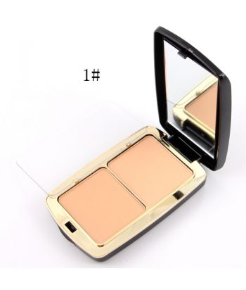 7003-131N1 Injection black shell color compact, two-color powder + one-color concealer of single package color No.1
