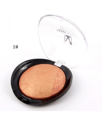 7004-001N1 Shinning black bottom with transparent lid compact, baking powder blush 6 colors of single package (South American metallic color) No.1