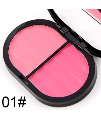 7004-012Y Black bottom with transparent window cover compact , 2 colors blusher,  single package