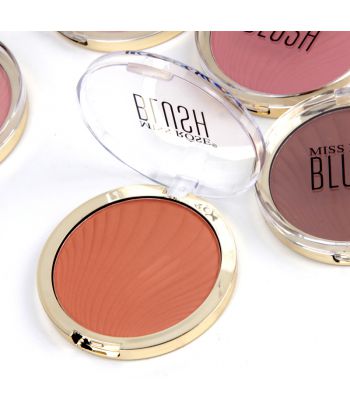 7004-070M Gold-plated bottom with transparent lid compact,blusher of 6 sets colors of 24pcs in a display box