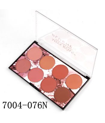 7004-076N Black bottom with transparent lid compact, 8-color blush of single package
