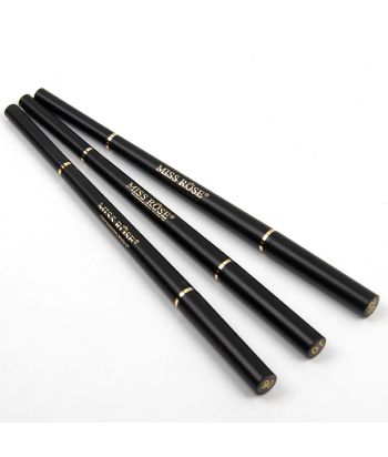 7101-004Z48 Double-head eyebrow pencil, one sharp pen and one super thin, matt-black with gold stamping. 48pcs in a display box