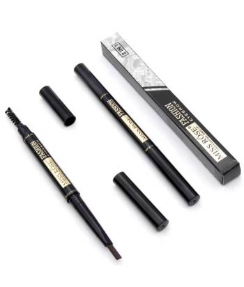 7101-013M1 Double end rotating pen ,One eyebrow brush, one triangle knife pen,  single package , earthenware pencil lead