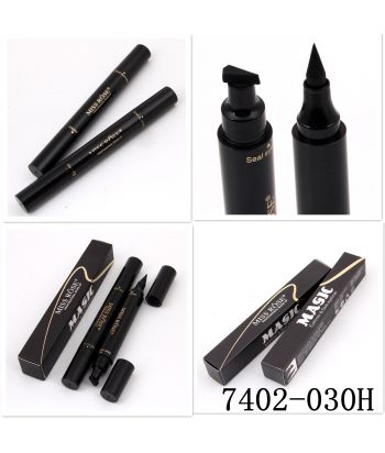 7402-030H Black tube with double end, one for eyeliner, one for eyeliner stamp, single color box