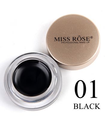 7402-048M01 Transparent bottle with golden spray cap, eyebrow cream of single package,color No.01 Black, clear package