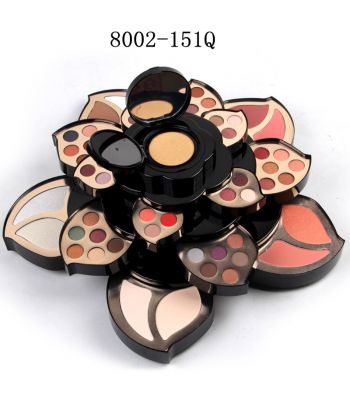 8002-151Q Black big plum blossom case with rose gold EVA, top air cushion BB, make-up box of single package