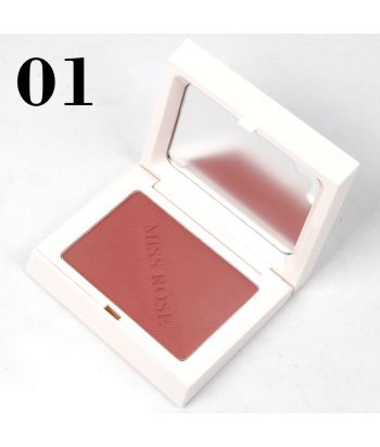 8004-001M1 Pearlescent white square compact, blusher of single package,color No.1 Deep Bean Paste