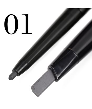 8101-003H1 Rose gold double-end eyebrow pencil, one triangular eyebrow pencil and one super thin eyebrow pencil of single package,color No.1 Boxed gray