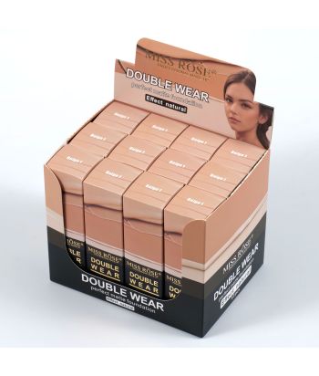 7601-155N Transparent tube with black printing liquid foundation of single package，12pcs in color box