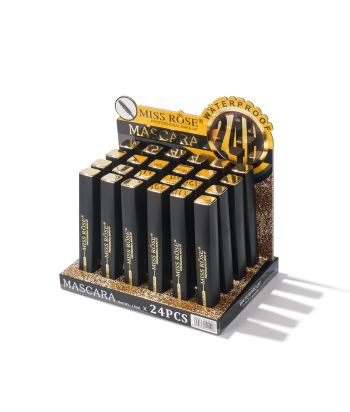 7401-029H Black tube with gold tube, mascara of 24ps in a display box