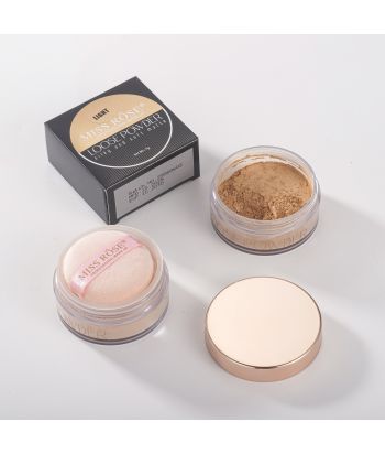 7003-080M Cylindrical bottle with matt gold cap with loose powder,single package