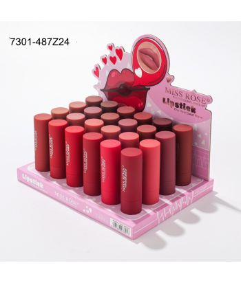 7301-487Z 5 group colors matte lipstick ,  24pcs in a display boxes