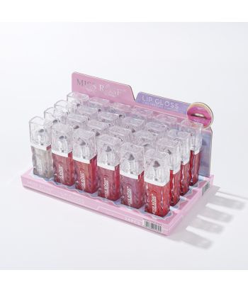 7701-534Z24  shinny lip gloss 6color sets, 24 pcs in display boxes