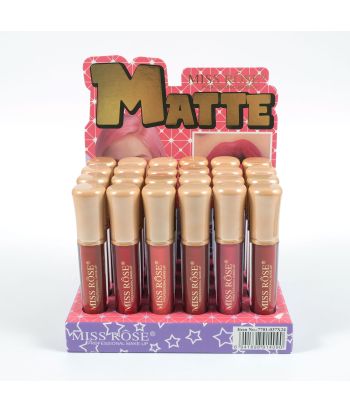 7701-037X24 Matte lip gloss 24 color sets, 24 display boxes