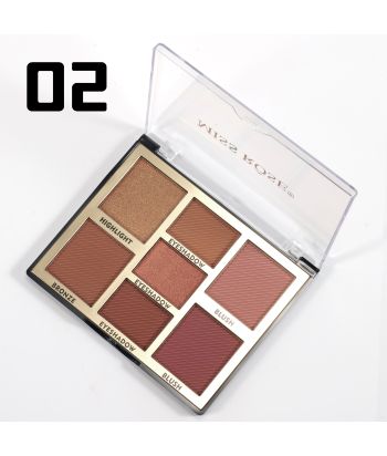 7004-021N2 7color make up kit, 3-color eyeshadow 2 -color blush 1-color highlight 1-color bronze