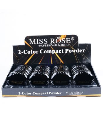 7003-034N24 Missrose Bright Black Triangle Double Layer Powder Pile in 24 display boxes