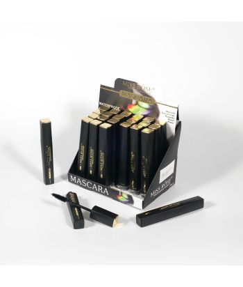 7401-029H Black tube with gold tube, mascara of 24ps in a display box