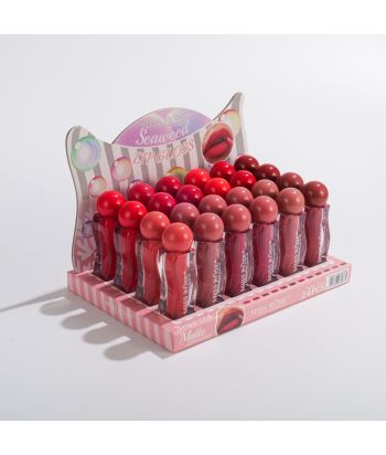 7701-412H24 12 color Non-stick cup lip gloss ,24 pcs in display box