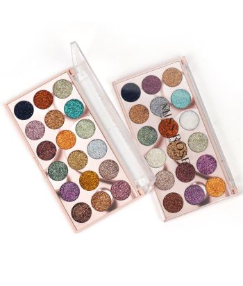 7001-019M 18-color glitter eyeshadow of single package,2 color mix 