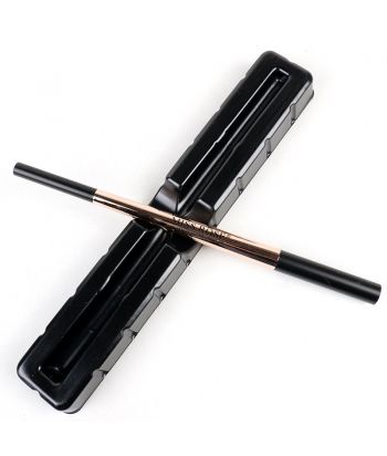 8101-003H4 Rose gold double-end eyebrow pencil, one triangular eyebrow pencil and one super thin eyebrow pencil of single package,color No.4 Dark brown