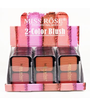 7004-005N24 Rectangular compact with double blush , 24pcs in  display boxes